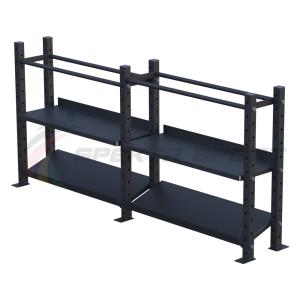 Купить Модульный стеллаж для гантелей, гирь и медболов 2580х430х1200 (2 секции) в Черемхове 