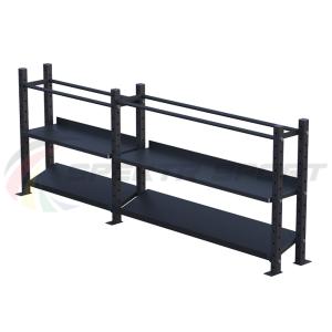 Купить Модульный стеллаж для гантелей, гирь и медболов 3180х430х1200 (2 секции) в Черемхове 