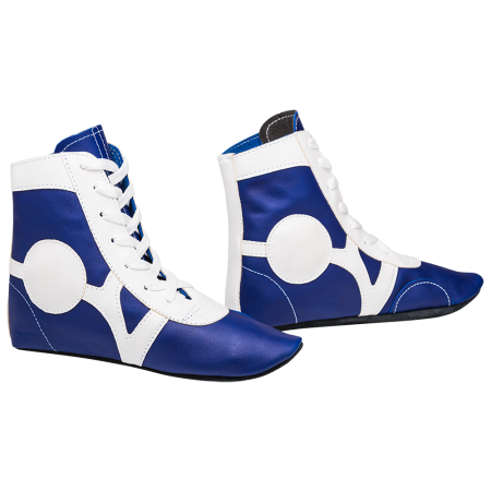 Купить Обувь для самбо SM-0102, кожа, синий Rusco в Черемхове 