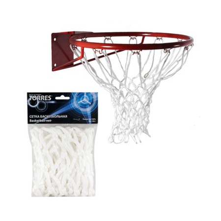 Купить Сетка баскетбольная Torres, нить 6 мм, белая в Черемхове 